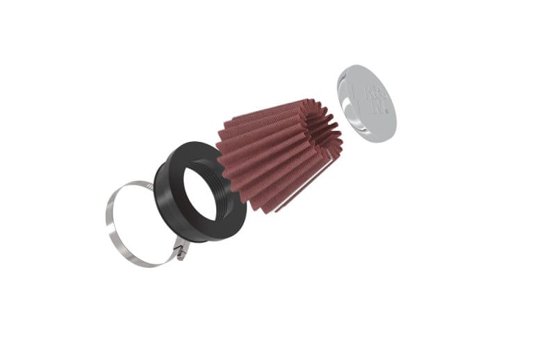 K&N Universal Chrome Filter 2.125 in Flange ID / 3in Base OD / 2in Top OD / 2.75in Height thumbnail 4