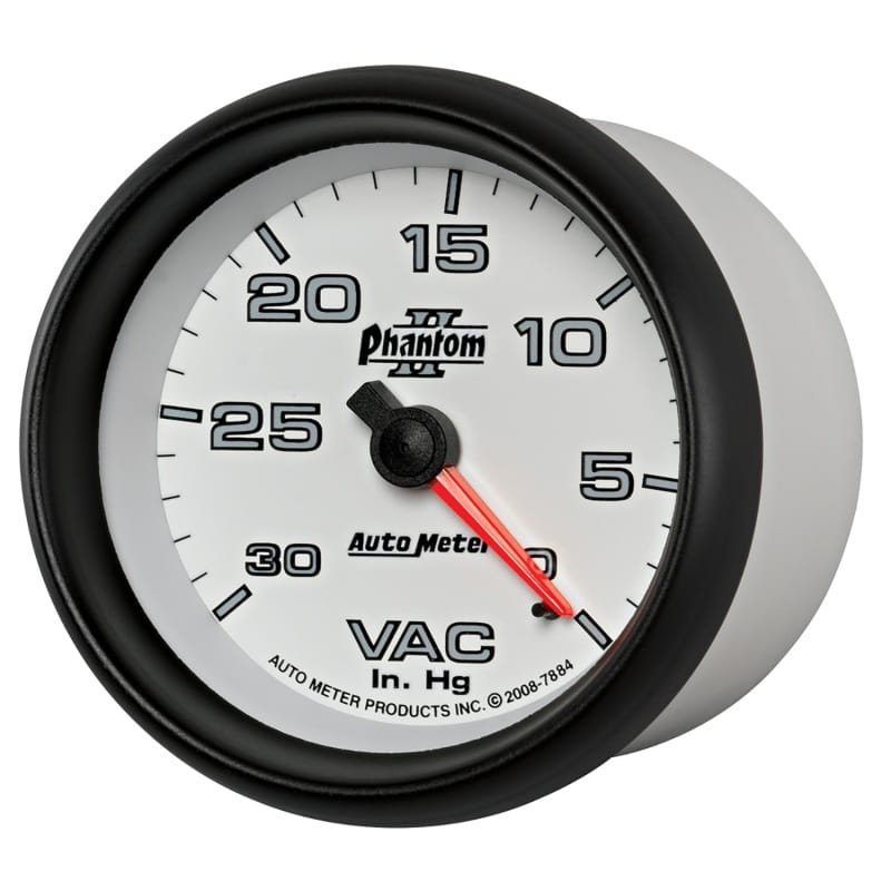 AutoMeter Gauge Vacuum 2-5/8in. 30Inhg Mechanical Phantom II thumbnail 2