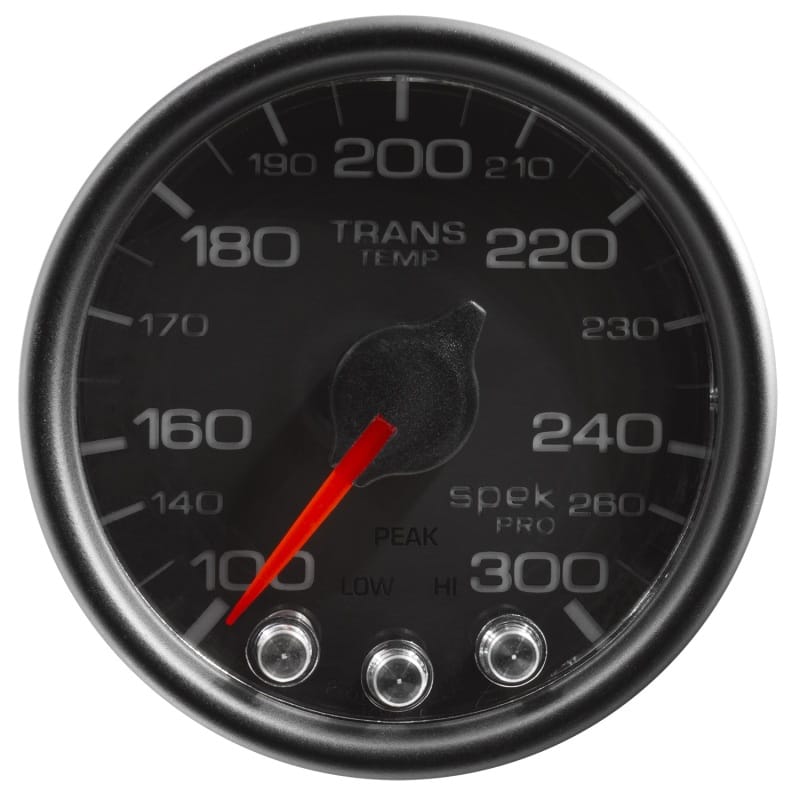 Autometer Spek-Pro Gauge Trans Temp 2 1/16in 300f Stepper Motor W/Peak & Warn Blk/Blk thumbnail 2