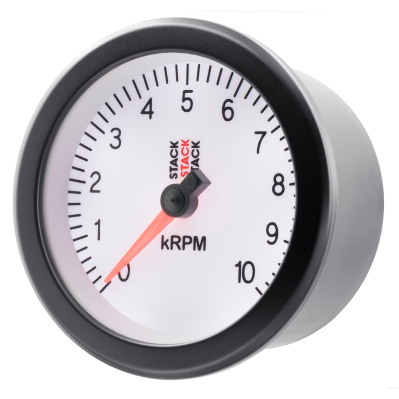 Autometer Stack Sport 88mm 0-10K RPM Tachometer - White thumbnail 3