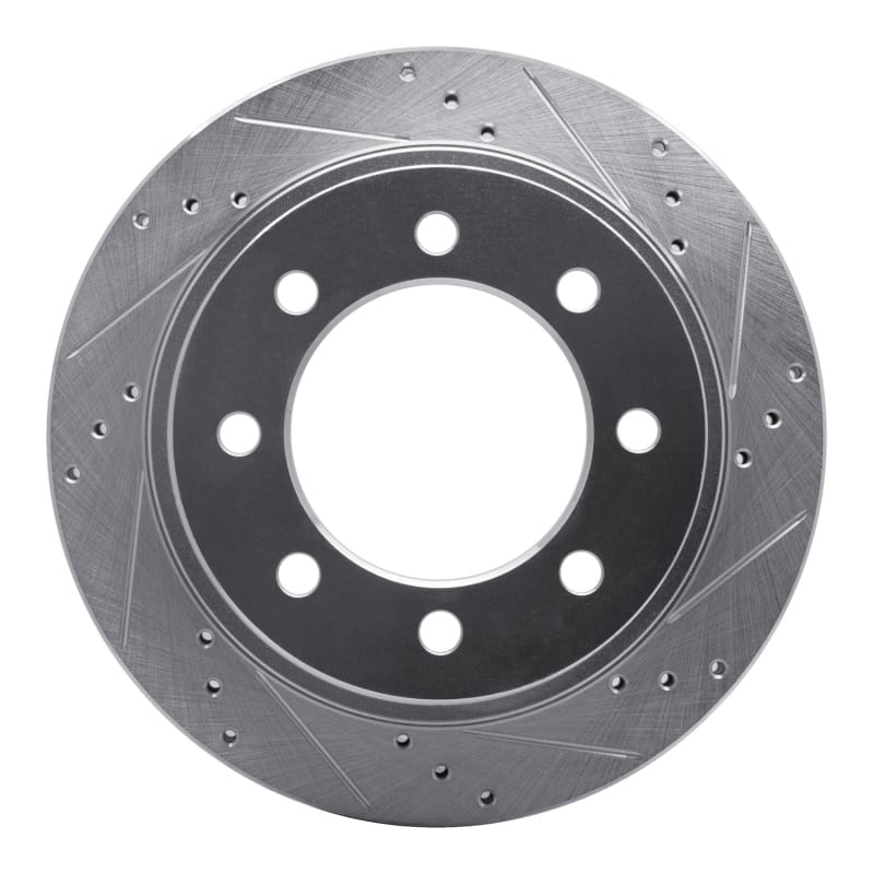 R1 03-08 Dodge Ram 4000 (Mexico) Rear Right Drilled & Slotted Silver Brake Rotor