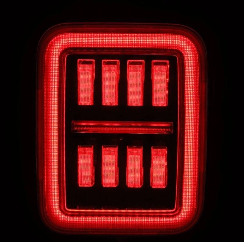AlphaRex 19-24 Jeep Gladiator JT Nova-Series Prismatic LED Tail Lights - Black-Red thumbnail 3