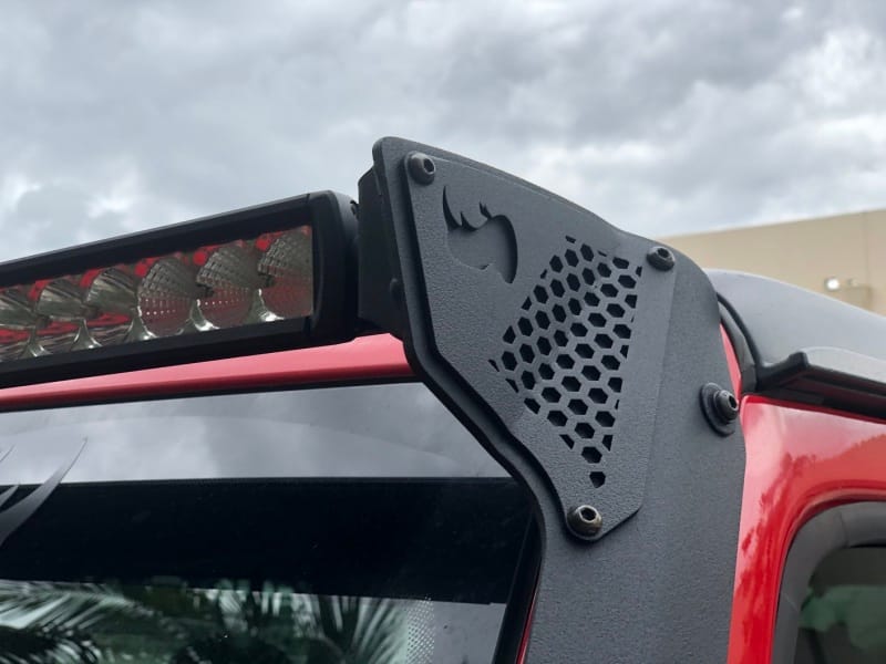 Go Rhino 18-20 Jeep Wrangler JL/JLU/Gladiator JT XE Windshield Light Bar Mount - 50in Single Row thumbnail 2
