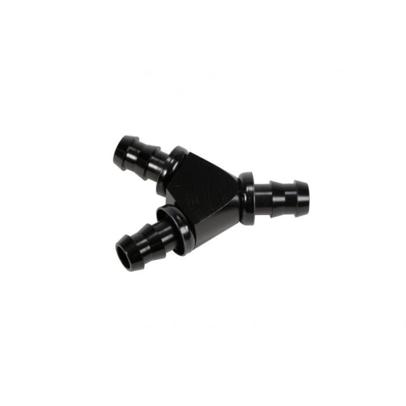 Fleece Performance 1/2in Black Anodized Aluminum Y Barbed Fitting (For -8 Pushlock Hose) thumbnail 2