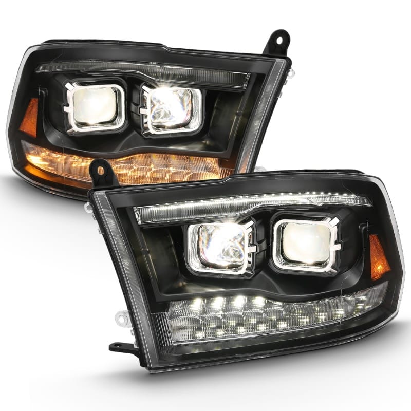 ANZO 2009-2018 Dodge Ram 1500 Projector H.L. Switchback Chrome Amber thumbnail 2