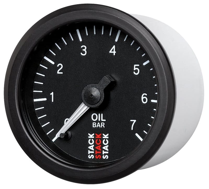 Autometer Stack 52mm 0-7 Bar M10 Male Pro Stepper Motor Oil Pressure Gauge - Black thumbnail 2