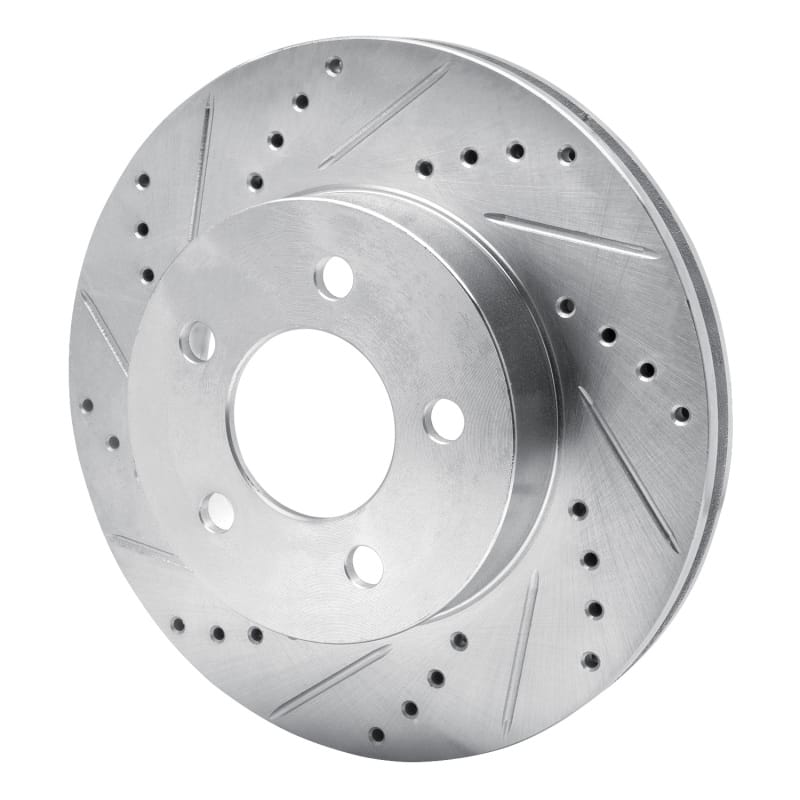 R1 02-07 Jeep Liberty Front Left Drilled & Slotted Silver Brake Rotor thumbnail 2