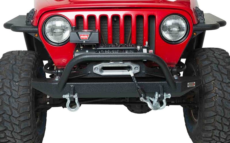 Fishbone Offroad 97-06 Jeep Wrangler TJ Rubicon Front Bumper W/Winch Guard - Blk Textured Powdercoat thumbnail 4