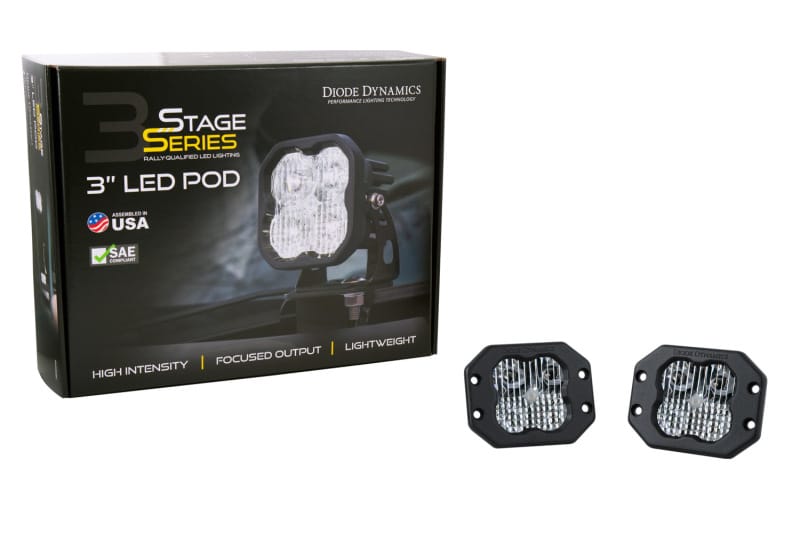 Diode Dynamics SS3 Sport ABL - White SAE Fog Flush (Pair) thumbnail 4