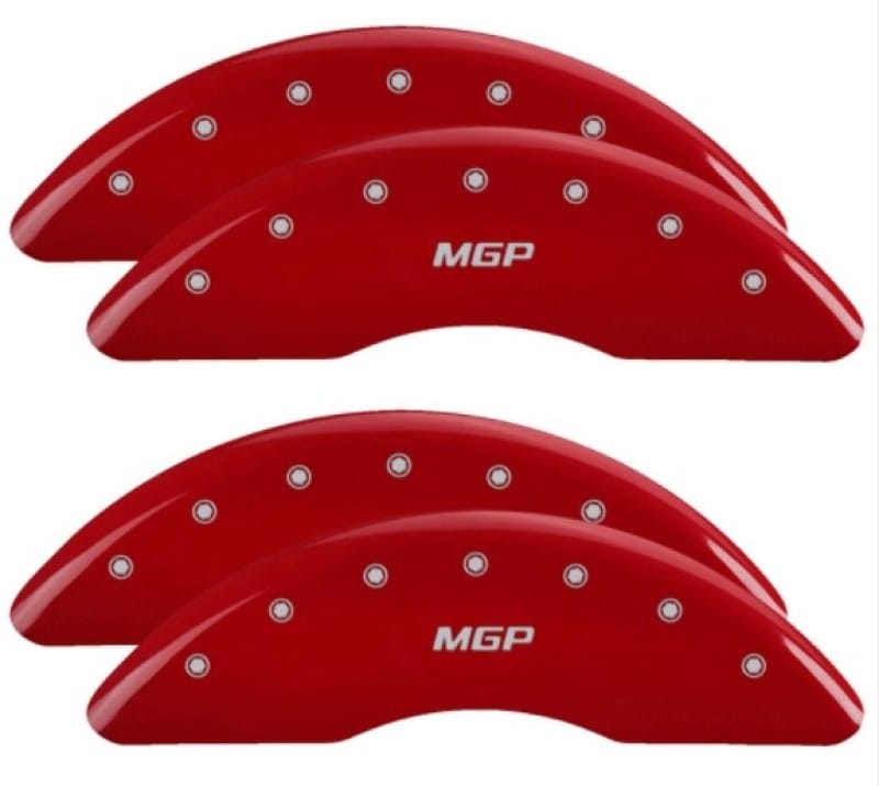 MGP 4 Caliper Covers Front & Rear 2019+ Ram 2500/3500 Red Finish w/ MGP Logo thumbnail 2