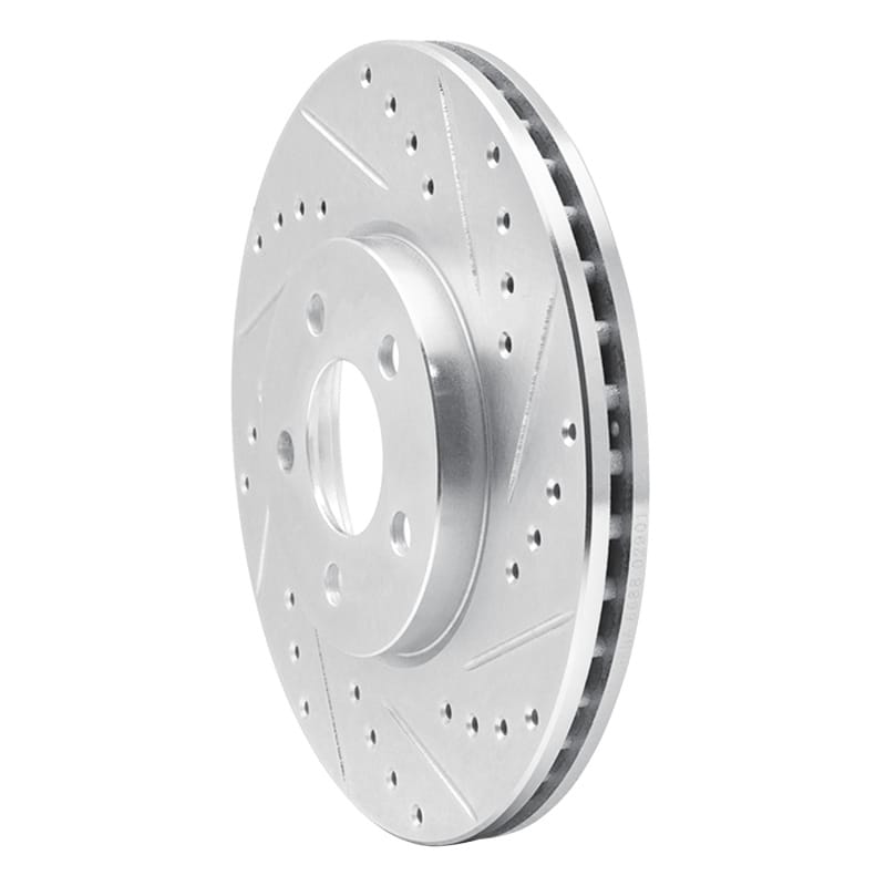 R1 01-10 Chrysler PT Cruiser Front Right Drilled & Slotted Silver Brake Rotor thumbnail 2
