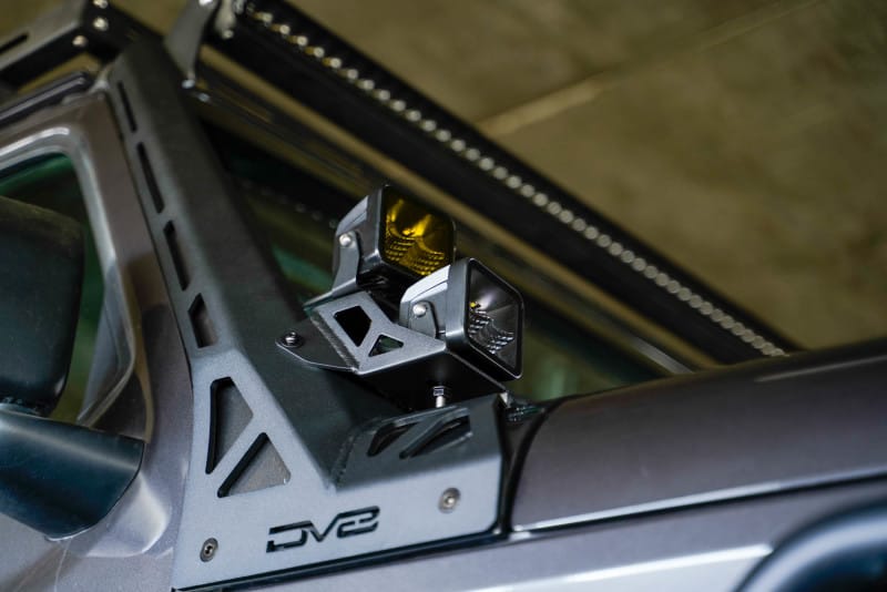 DV8 Offroad 2018+ Jeep Wrangler JLO A Pillar Dual Light Pod Mounts thumbnail 2