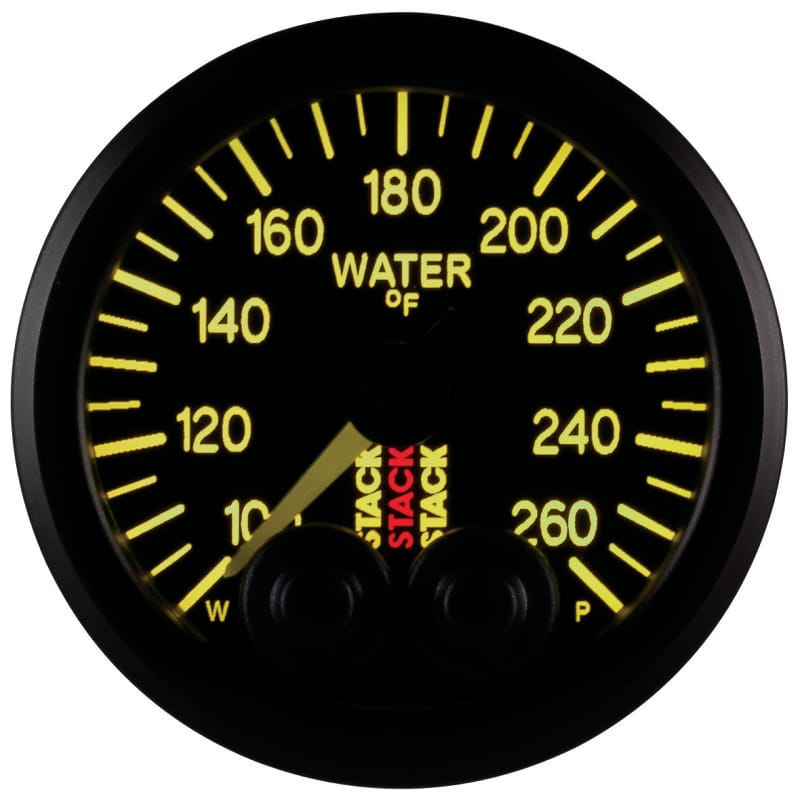 Autometer Stack Pro Control 52mm 100-260 deg F Water Temp Gauge - Black (1/8in NPTF Male) thumbnail 9
