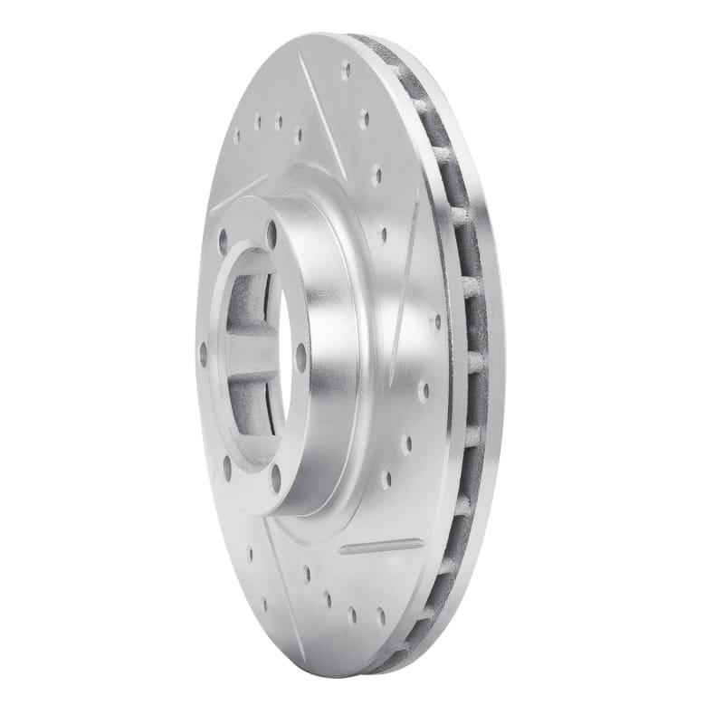 R1 87-89 Dodge Raider Front Right Drilled & Slotted Silver Brake Rotor thumbnail 2