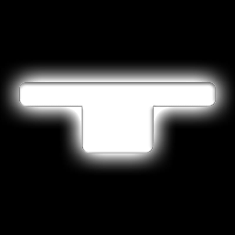 ORACLE Lighting Universal Illuminated LED Letter Badges - Matte Wht Surface Finish - T - 3140-T-001