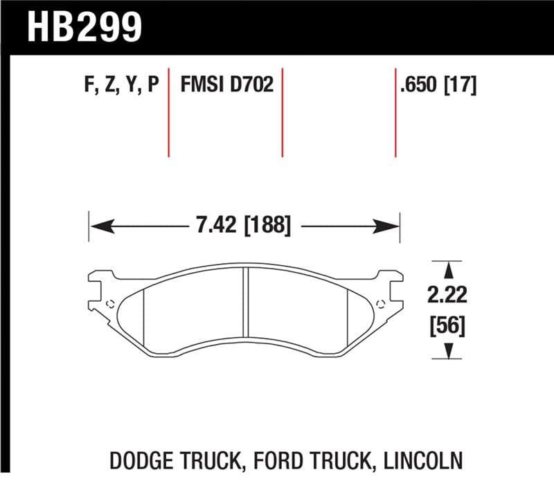 Hawk HPS Street Brake Pads - HB299F.650