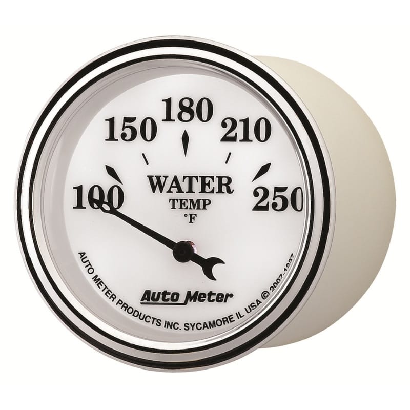 AutoMeter Gauge Water Temp 2-1/16in. 250 Deg. F Elec Old Tyme White II thumbnail 2