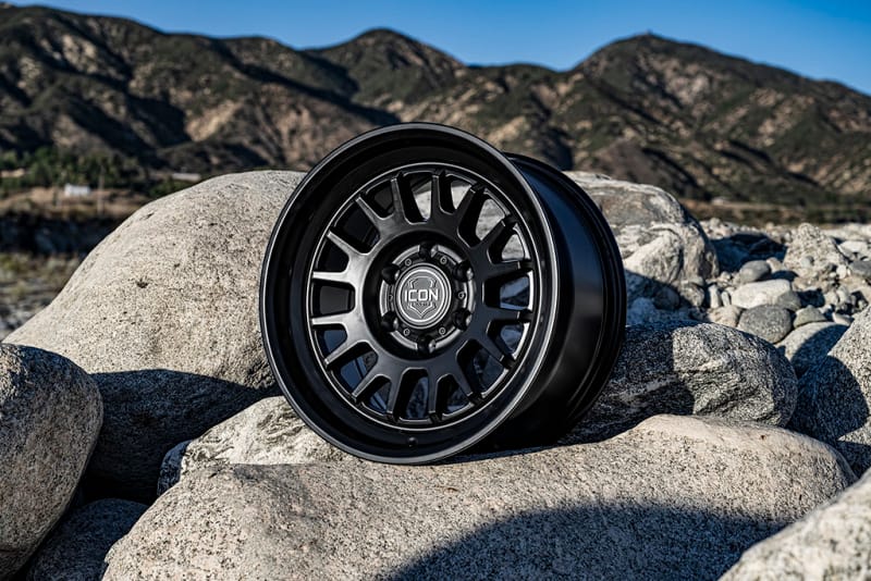 ICON Anza 17x8.5 5x5 -6mm Offset 4.5in BS 71.5mm Hub Bore Satin Black Wheel thumbnail 3
