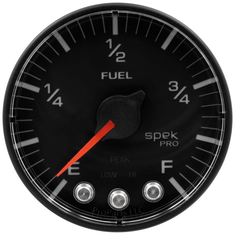 Autometer Spek-Pro Gauge Fuel Level 2 1/16in 0-270 Programmable Blk/Blk - P312328 thumbnail 2