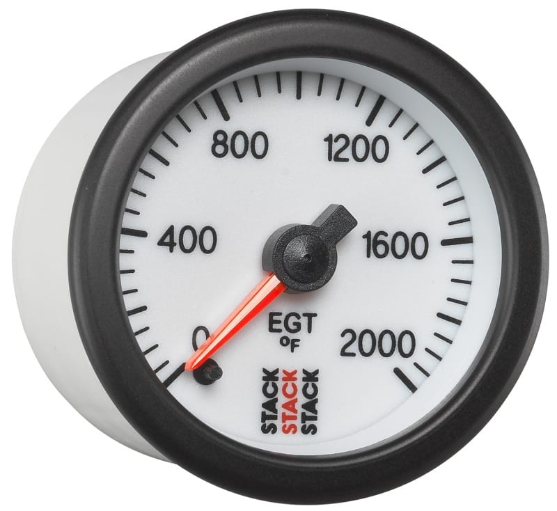 Autometer Stack 52mm 0-2000 Deg F Pro Stepper Motor Exhaust Gas Temp Gauge - White thumbnail 5