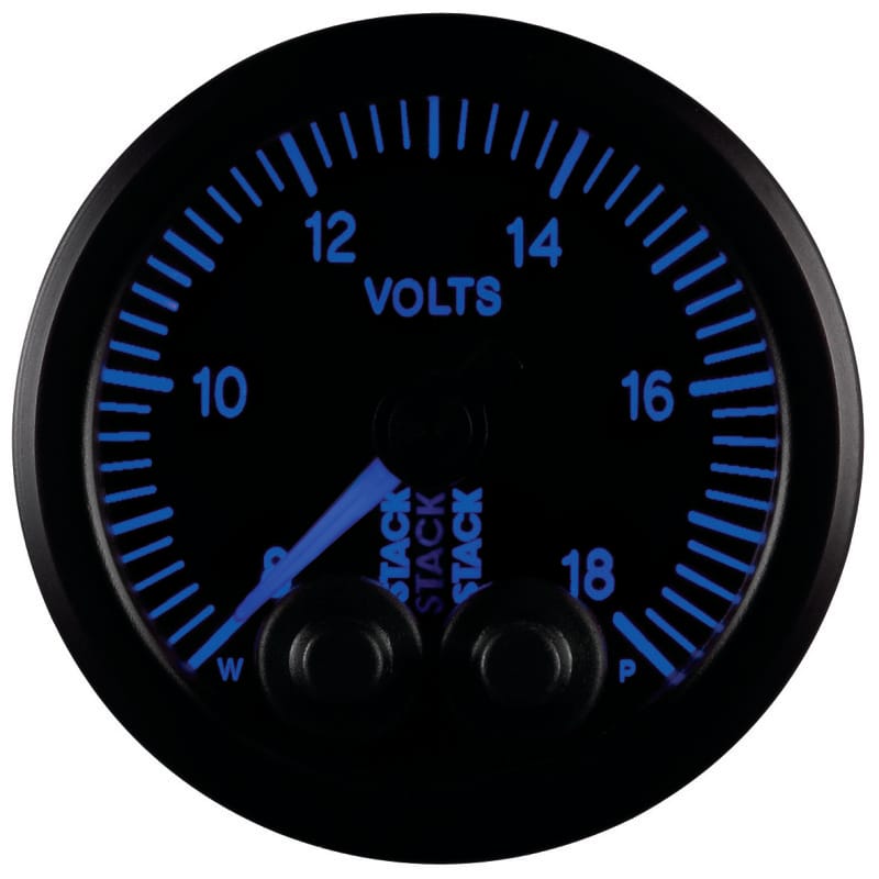 Autometer Stack 52mm 8-18V Pro-Control Battery Voltage Gauge -Black thumbnail 3