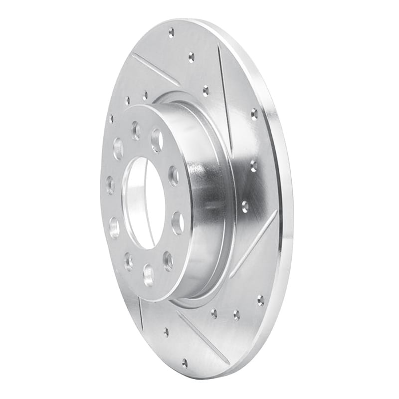 R1 15-25 Alfa Romeo Tonale Rear Right Drilled & Slotted Silver Brake Rotor thumbnail 2