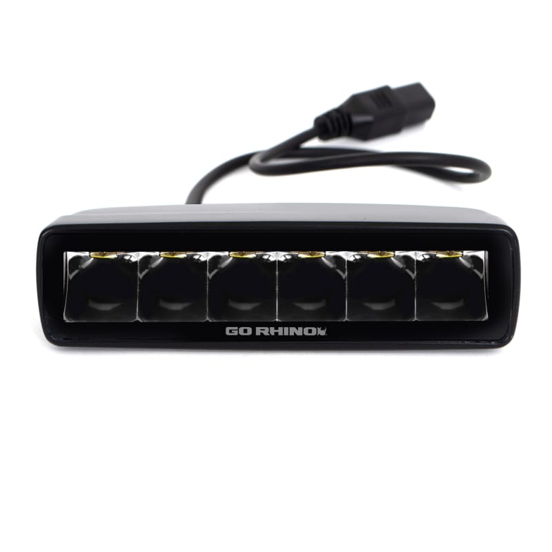 Go Rhino Xplor Blackout Series Sixline LED Spot Light Kit (Surface/Threaded Stud Mount) - Blk (Pair) thumbnail 3