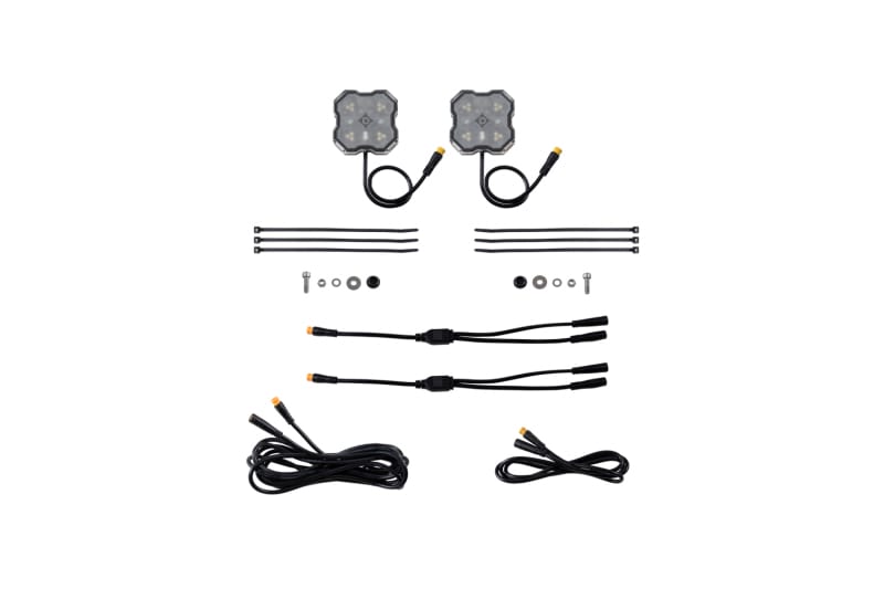 Diode Dynamics Rock Light - Red/White - M8 Add-On 2-Pack