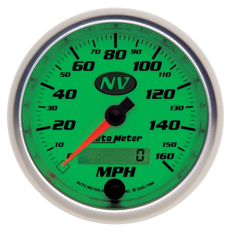 AutoMeter Gauge Speedometer 3-3/8in. 160MPH Elec. Programmable NV thumbnail 2