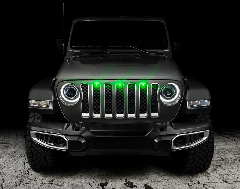Oracle Pre-Runner Style LED Grille Kit for Jeep Wrangler JL - Green thumbnail 2