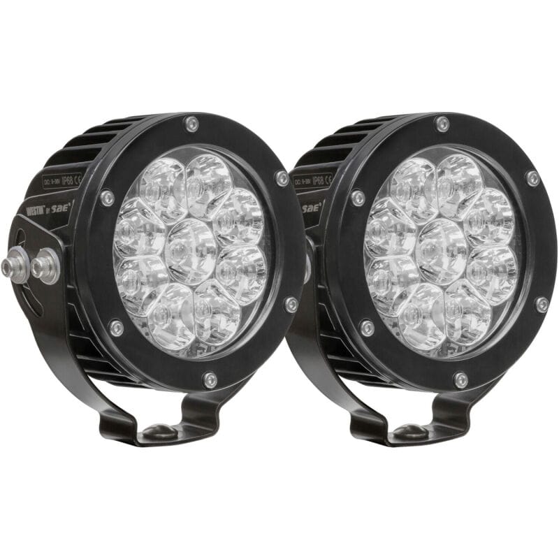 Westin Axis LED Auxiliary Light 4.75 inch Round Flood w/3W Osram (Set of 2) - Black thumbnail 3