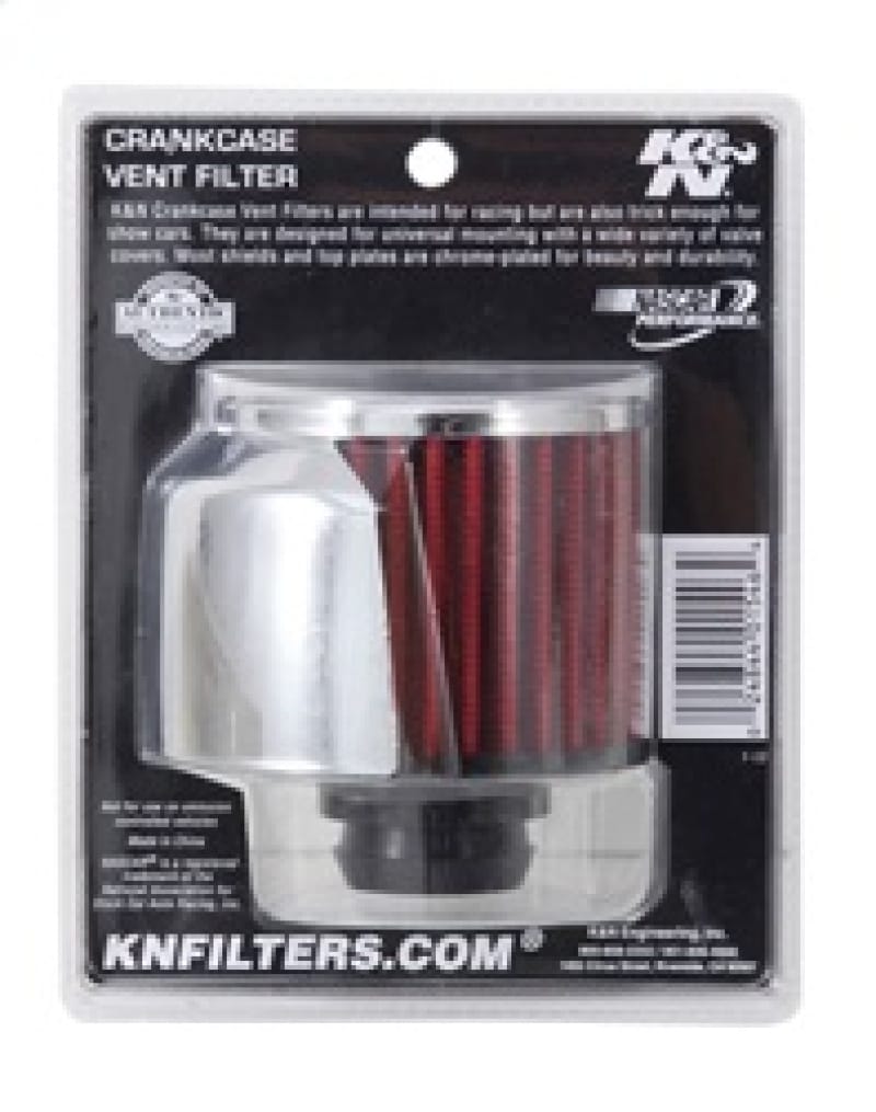 K&N 1in Flange L x 3in OD x 2.5in Height Clamp On Crankcase Vent Filter thumbnail 2