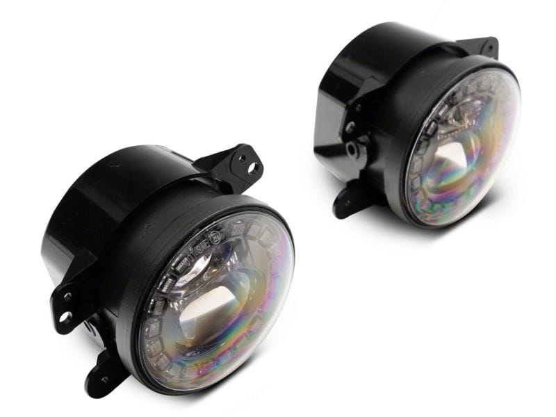 Raxiom 07-18 Jeep Wrangler JK 18-23 Jeep Wrangler JL Axial Series Nighthawk LED Fog Lights thumbnail 2