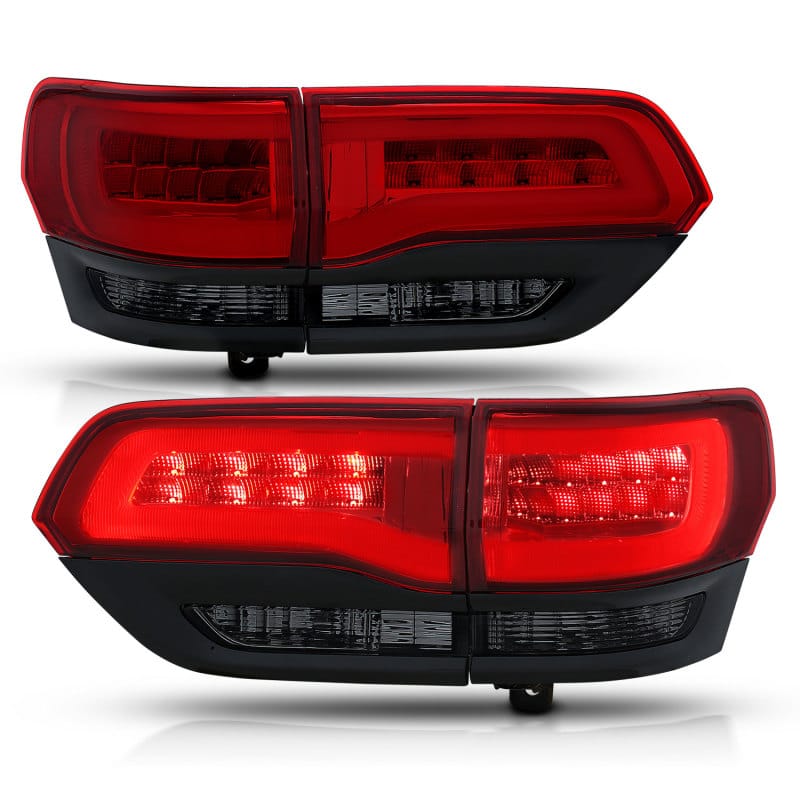 ANZO 2014-2016 Jeep Grand Cherokee LED Taillights Red/Smoke thumbnail 2