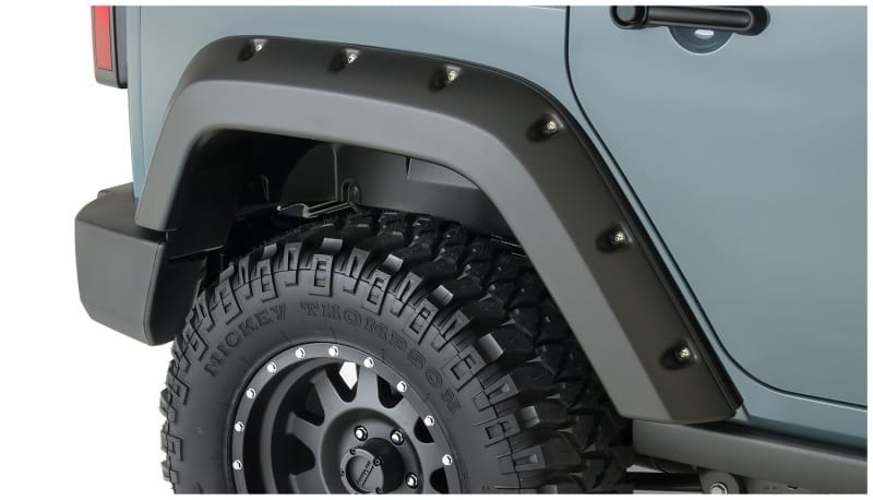 Bushwacker 07-18 Jeep Wrangler Unlimited Pocket Style Flares 2pc 4-Door Sport Utility Only - Black thumbnail 2