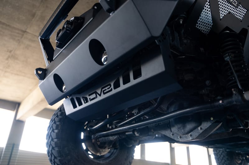 DV8 Offroad 18-23 Jeep Wrangler JL/JT Front Bumper Sway-Bar Disconnect Motor Skid Plate thumbnail 2