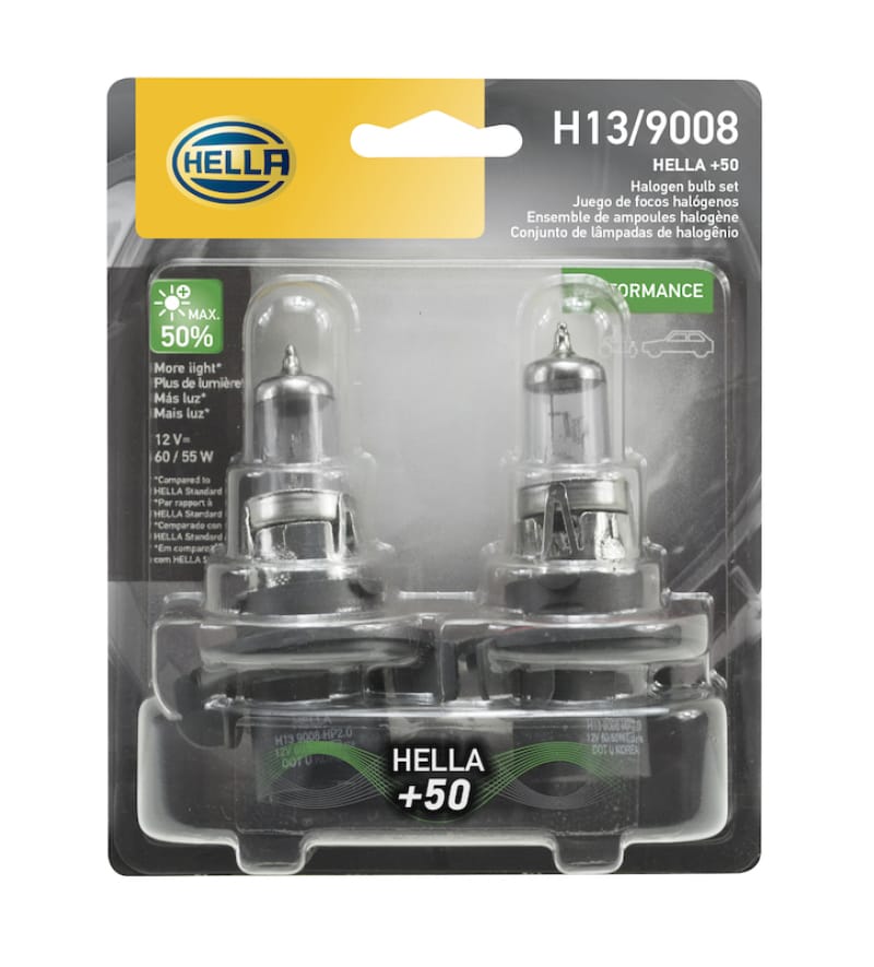 Hella Bulb H13 12V 60/55W P264T T4 +50 (2) thumbnail 3