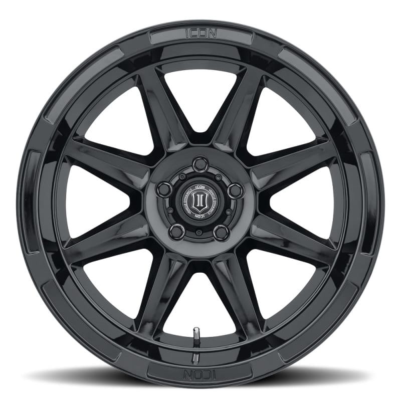 ICON Bandit 20x10 5x5 -24mm 4.5in BS 71.50mm Bore Gloss Black Wheel thumbnail 2