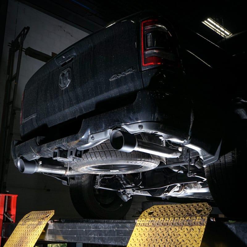 Stainless Works 2019+ Ram Redline Catback With Black Tips thumbnail 4