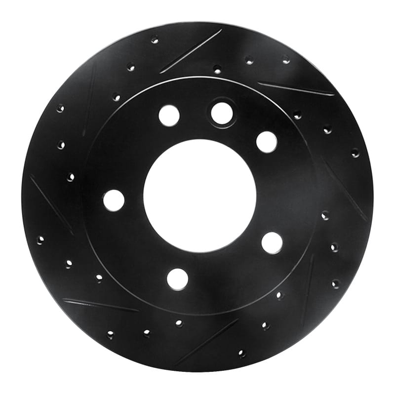 R1 02-06 Dodge Sprinter 3500 Front Left Drilled & Slotted Black Brake Rotor - 633-40042L
