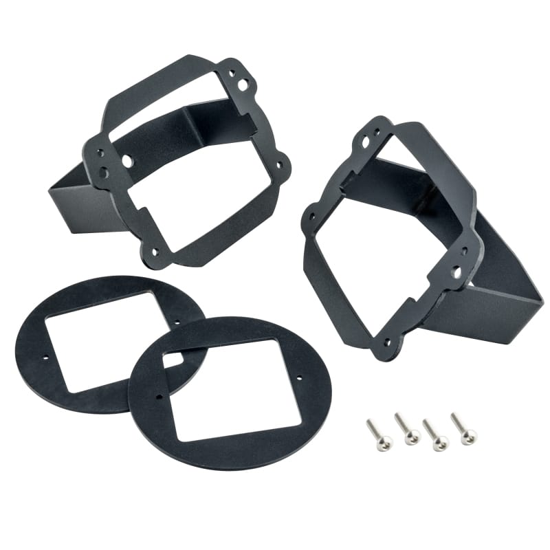 Oracle Jeep JK Fog Light to Cube Light Conversion Mount Brackets (Pair) w/ Bezel