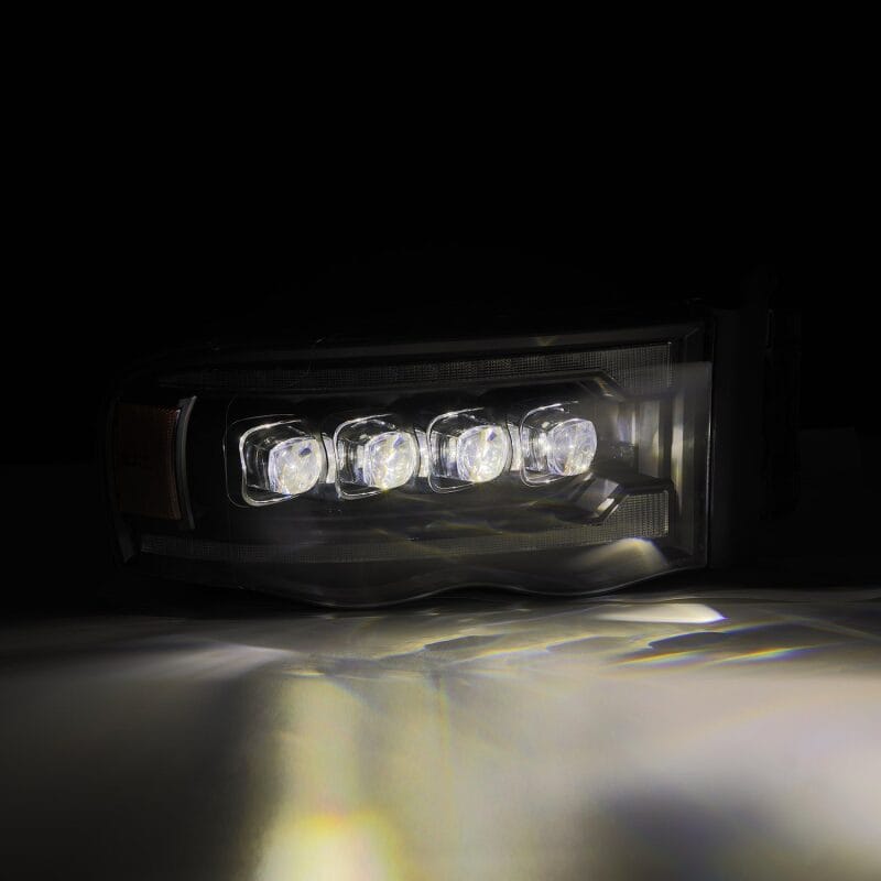 AlphaRex 02-05 Dodge Ram 1500 NOVA LED Proj Headlights Plank Style Blk w/Activ Light/Seq Signal thumbnail 4