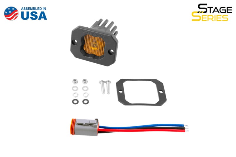 Diode Dynamics Stage Series C1 LED Pod - Yellow SAE Fog Flush ABL Each thumbnail 4