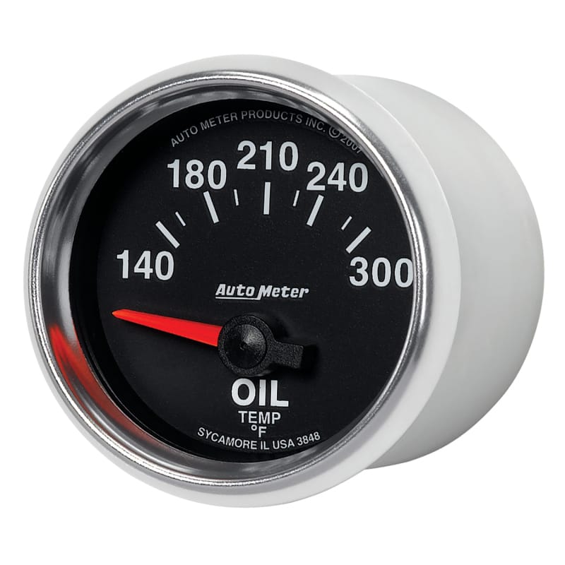 Autometer GS 52mm 140-300 Deg F Short Sweep Electronic Oil Temperature Gauge thumbnail 2