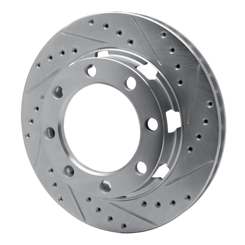 R1 75-93 Dodge W200 Front Right Drilled & Slotted Silver Brake Rotor thumbnail 2