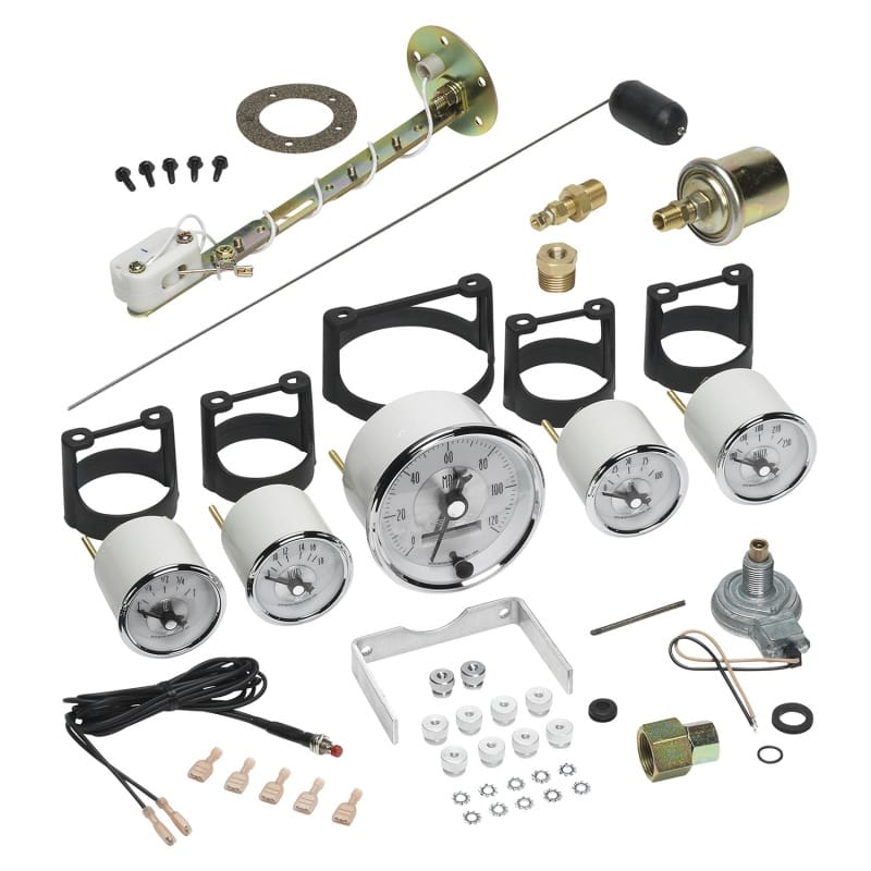 Autometer Prestige Series Pearl 5 Piece Gauge Kit thumbnail 2