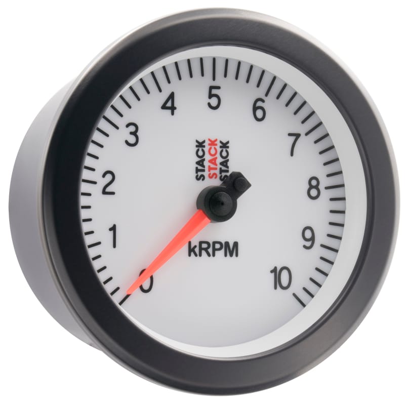 Autometer Stack Sport 88mm 0-10K RPM Tachometer - White thumbnail 5