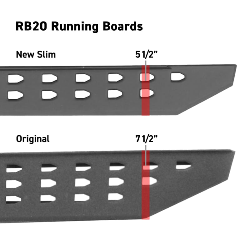 Go Rhino RB20 Slim Running Boards - Universal 48in. - Tex. Blk thumbnail 7