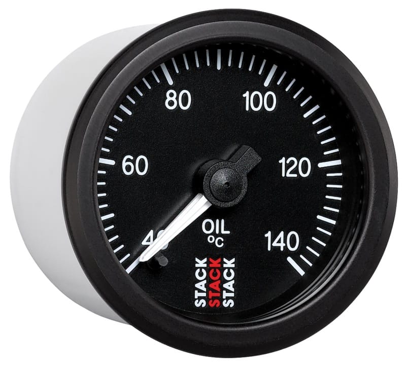 Autometer Stack 52mm 40-140 Deg C 1/8in NPTF Male Pro Stepper Motor Oil Temp Gauge - Black thumbnail 5