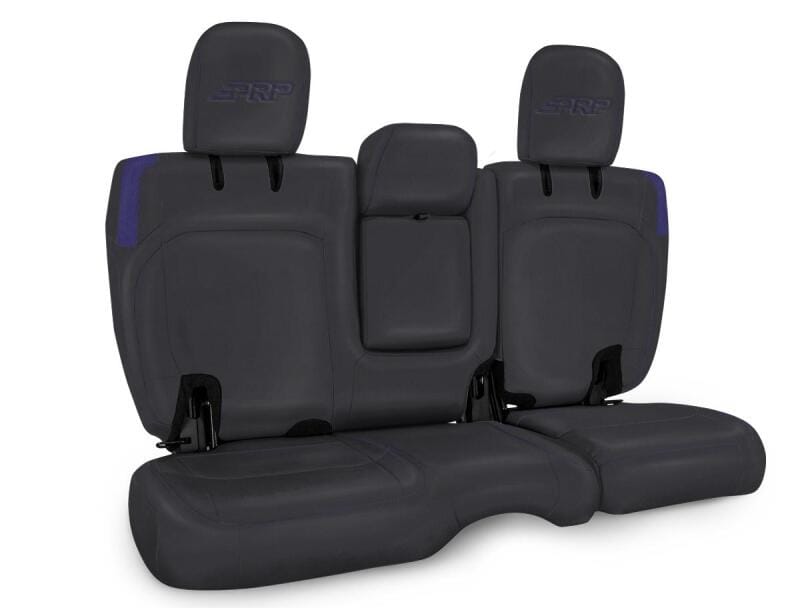 PRP Jeep Wrangler JL Rear Bench CoversU - 4 door with Armrest - Black/Purple